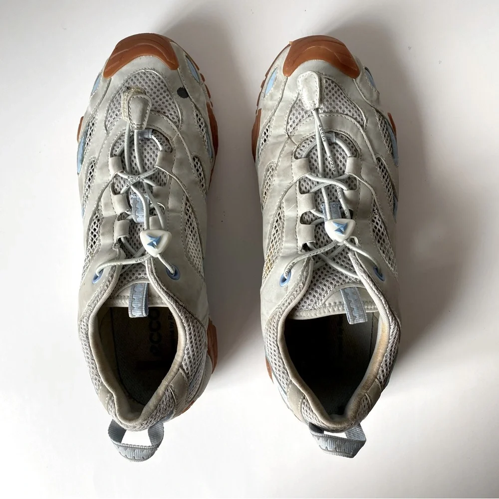 Ecco Mesh Sneakers, Light grey/ Light blue - Picture 3 of 6